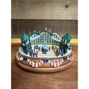 Liberty Falls Village Vintage Patriotic Roller Coaster Music Box 2000